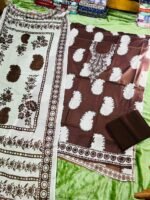 A-Grade জমজম সেমি-স্টিচড থ্রি-পিস সেট A002 - Image 3